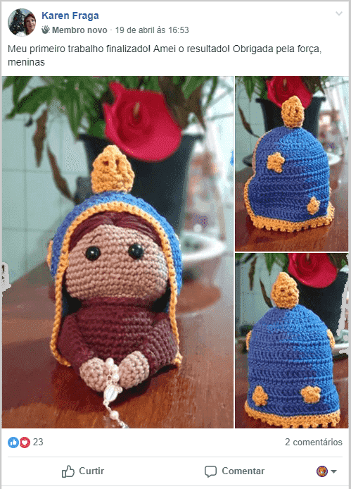 Arigurumuri de Nossa Senhora Aparecida